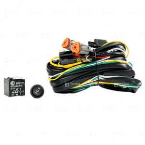 Wiring Harness - 40 Amp Relay - 3 Position LED Rocker Switch - 3-Pin Deutsch Connectors