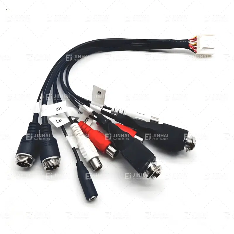 Gx12 4p RCA Female Connector, Large 40p Intelligent Cockpit Camera and AV Automotive Wiring Harness