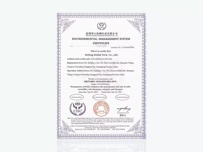 ISO14001 Certifications