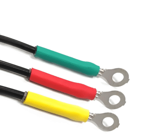 6 AWG terminal protected with heat-shrink tubing