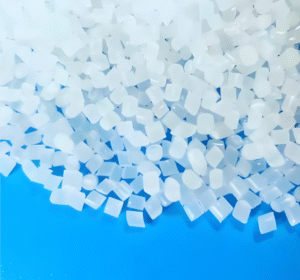 Particle material for forming connectors