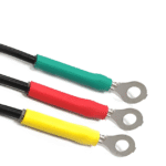 6 AWG terminal protected with heat-shrink tubing