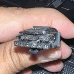 Connector deformed and melted due to heat
