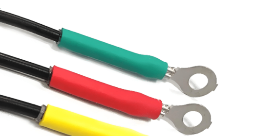 6 AWG terminal protected with heat-shrink tubing